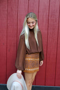 Sarah Suede Skirt